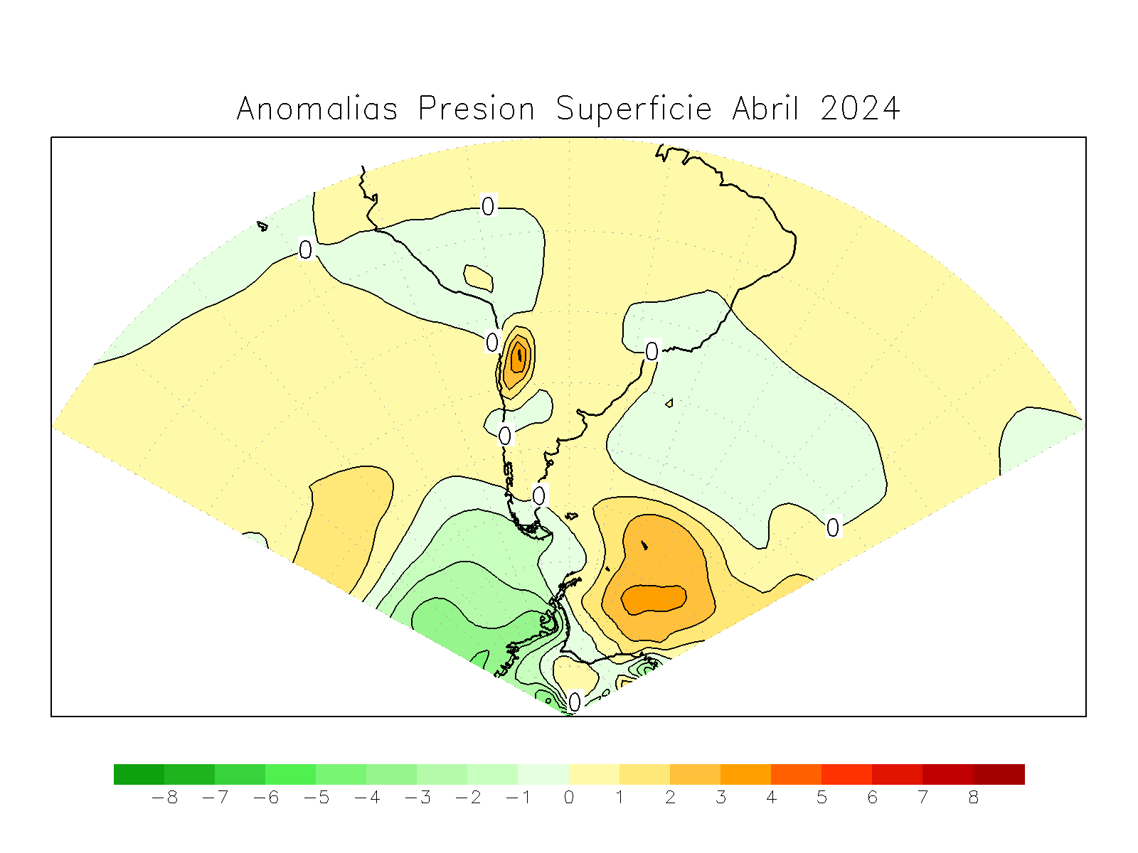 Anomalia para el mes de ABR